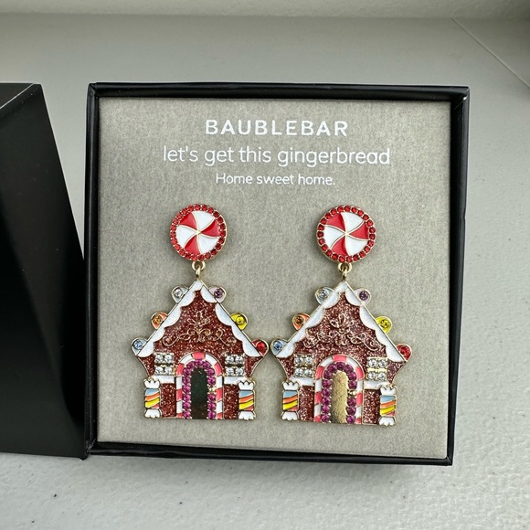 BaubleBar Jewelry - Baublebar Gingerbread‎ House Dangled Earings Lets Get This Gingerbread